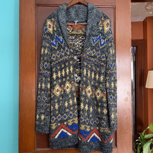 Free People Mascot Tiger Cardigan Sweater - Picture 3 of 9